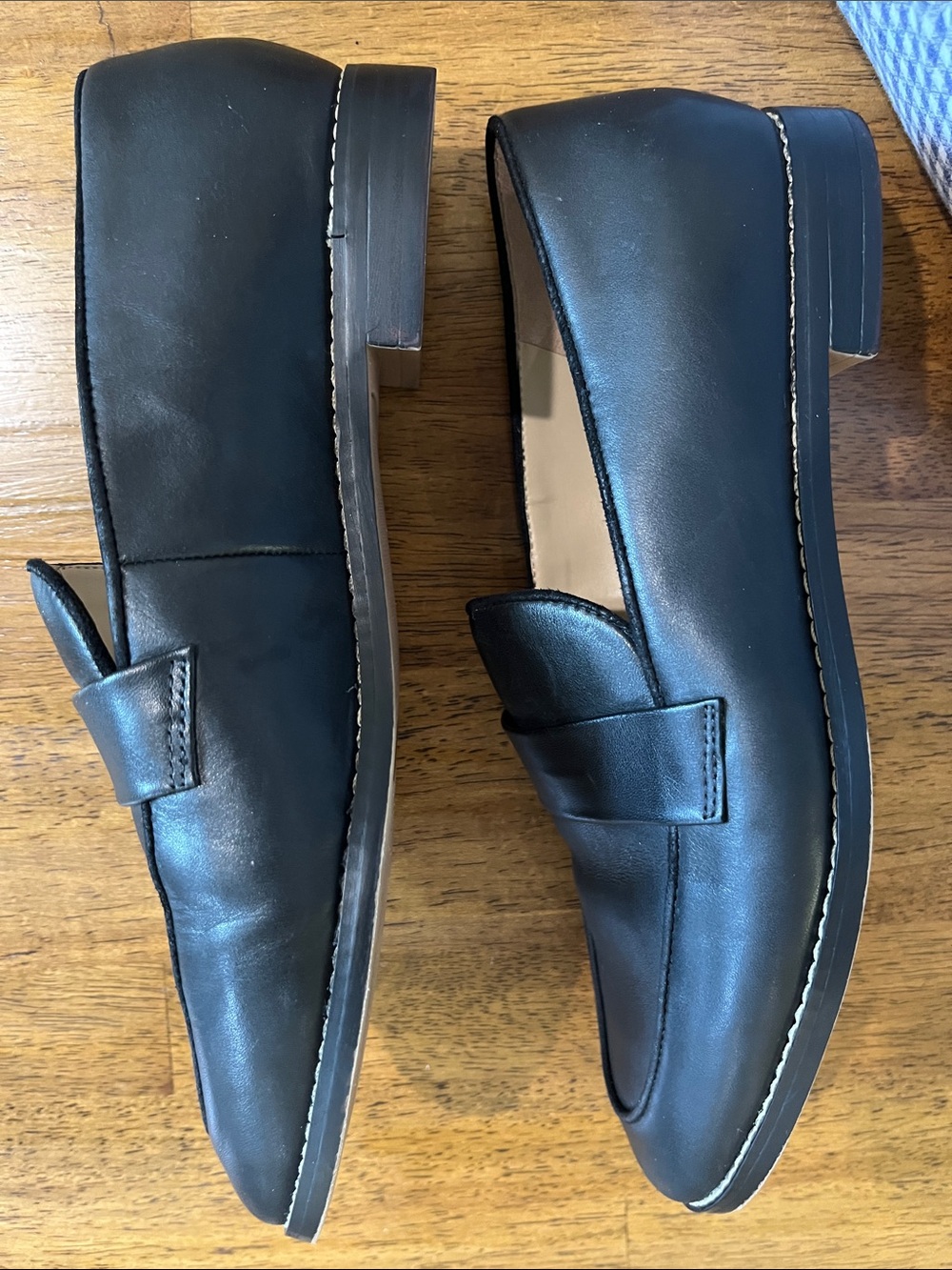 Franco Sarto Black Leather Women's Loafers - Picture 4 of 6